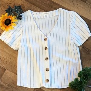 Short Sleeve Button Up Tee